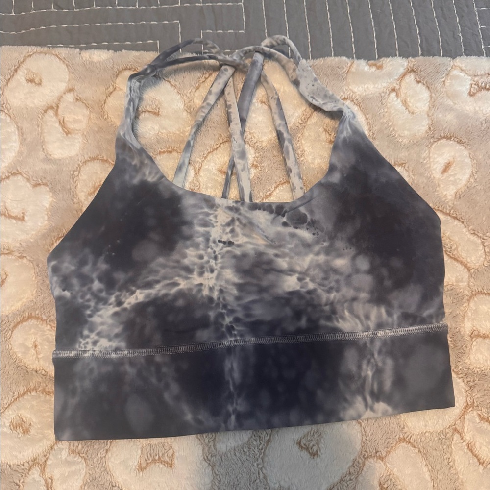 Lululemon Athletica Tie-Dye Sports Bra - Black and Gray